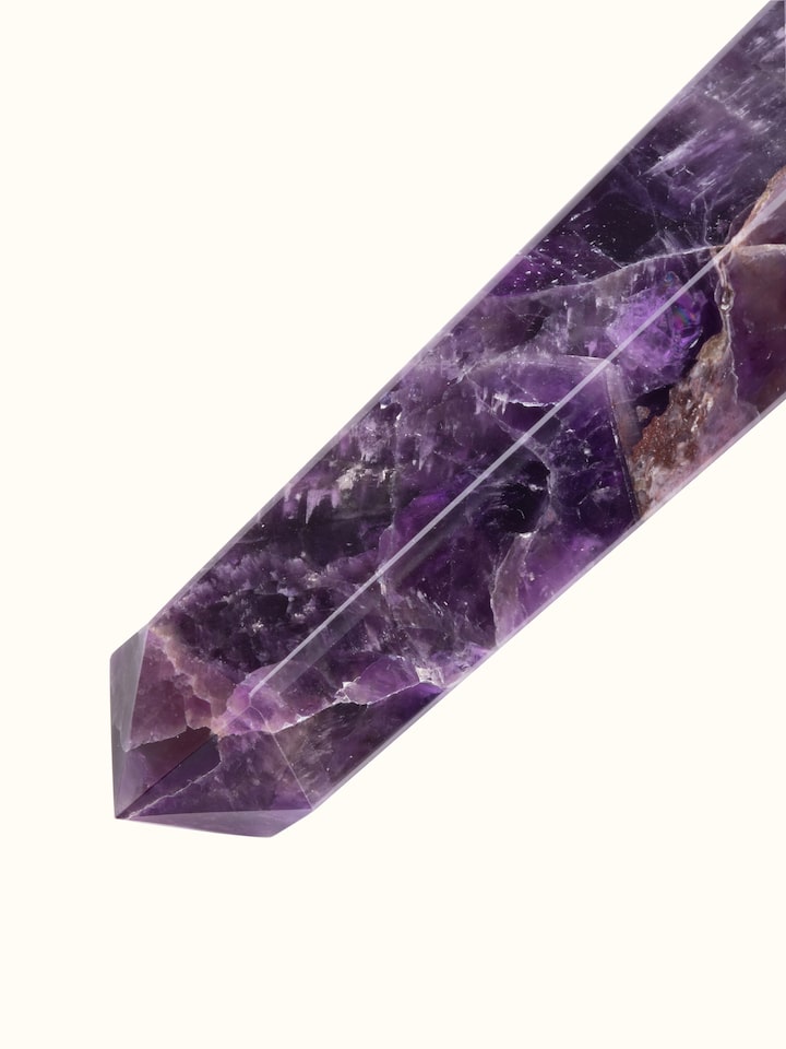 Overview of Gemstone Amethyst Wand | Healing Stone showing the complete piece