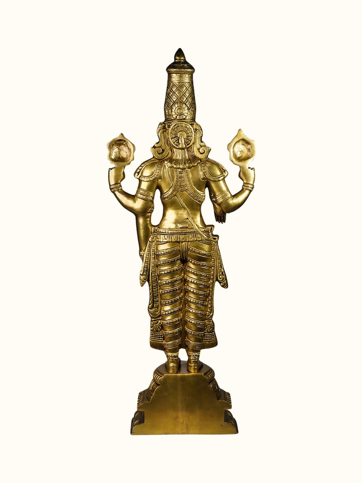 Back view of the Brass Balaji Idol