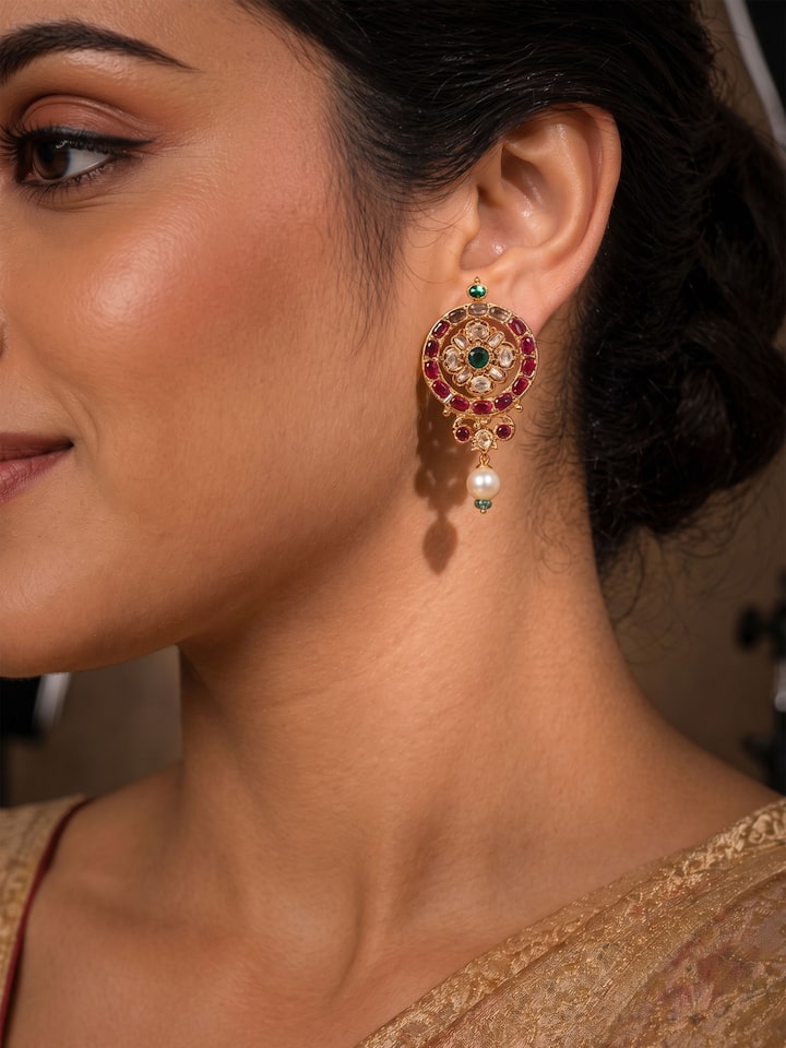 Kundala Velai 22 Karat Gold Drop Earrings