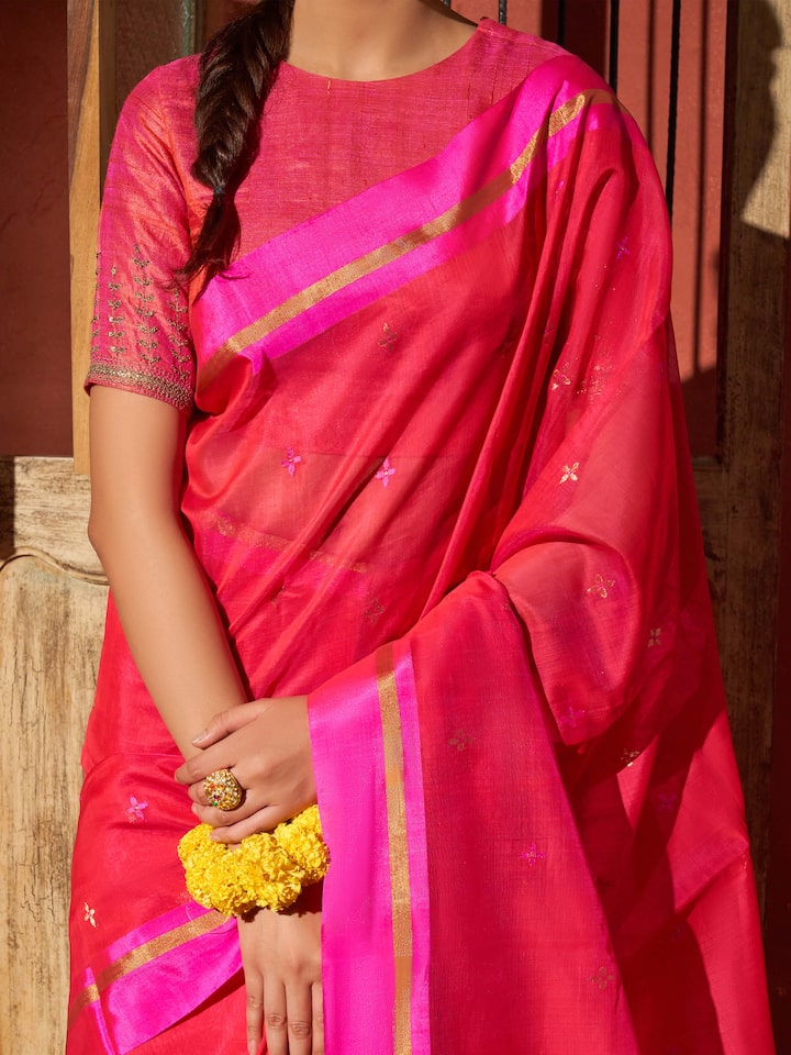 Detail view highlighting silk-cotton blend craftsmanship