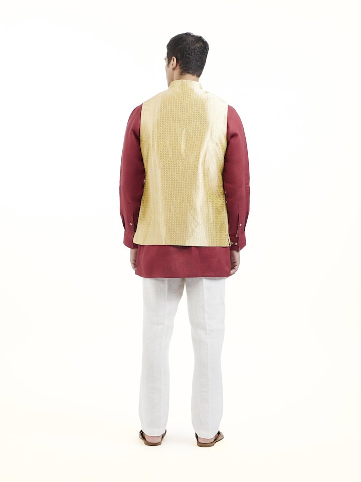 Yellow Banarasi Silk Jacket