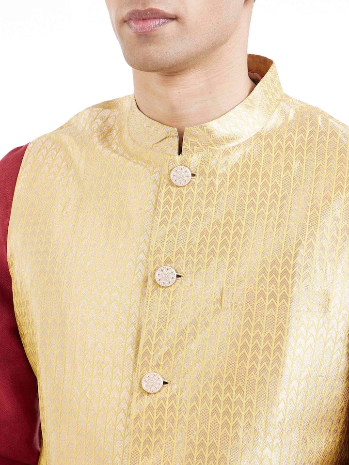 Yellow Banarasi Silk Jacket