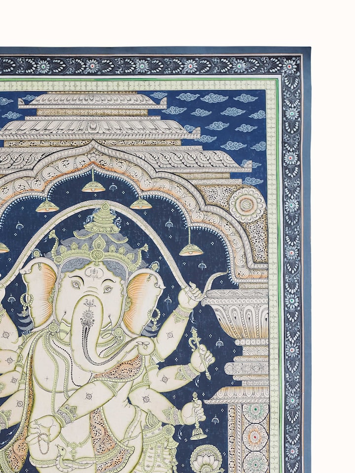 Ganpati Canvas Patachitra Painting