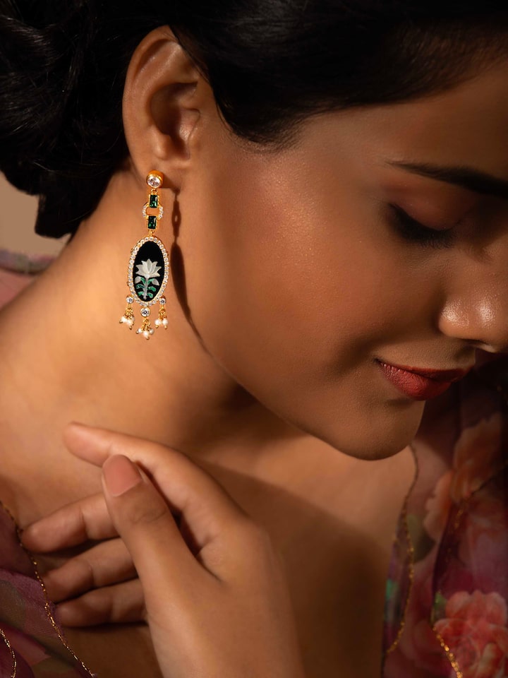 Parchinkari Silver Drop Earrings