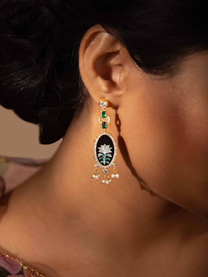 Parchinkari Silver Drop Earrings