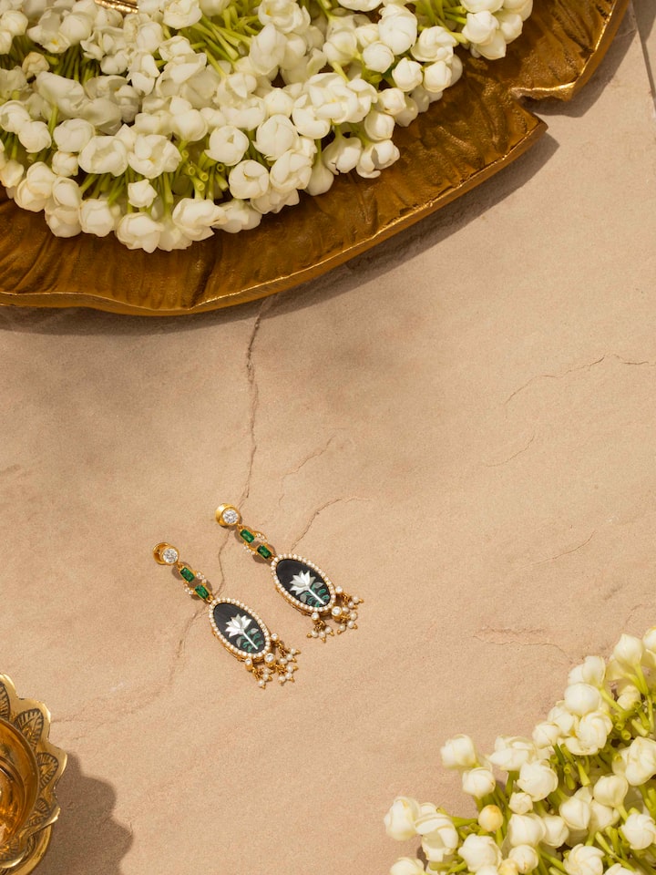 Parchinkari Silver Drop Earrings