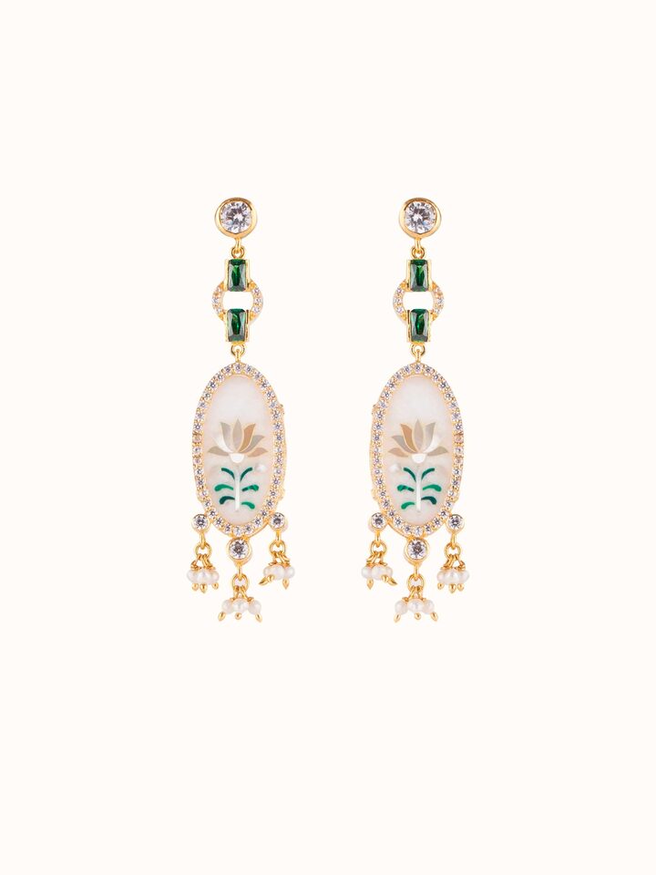 Parchinkari Silver Drop Earrings