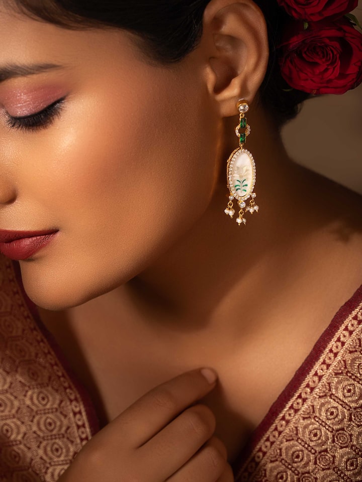Parchinkari Silver Drop Earrings