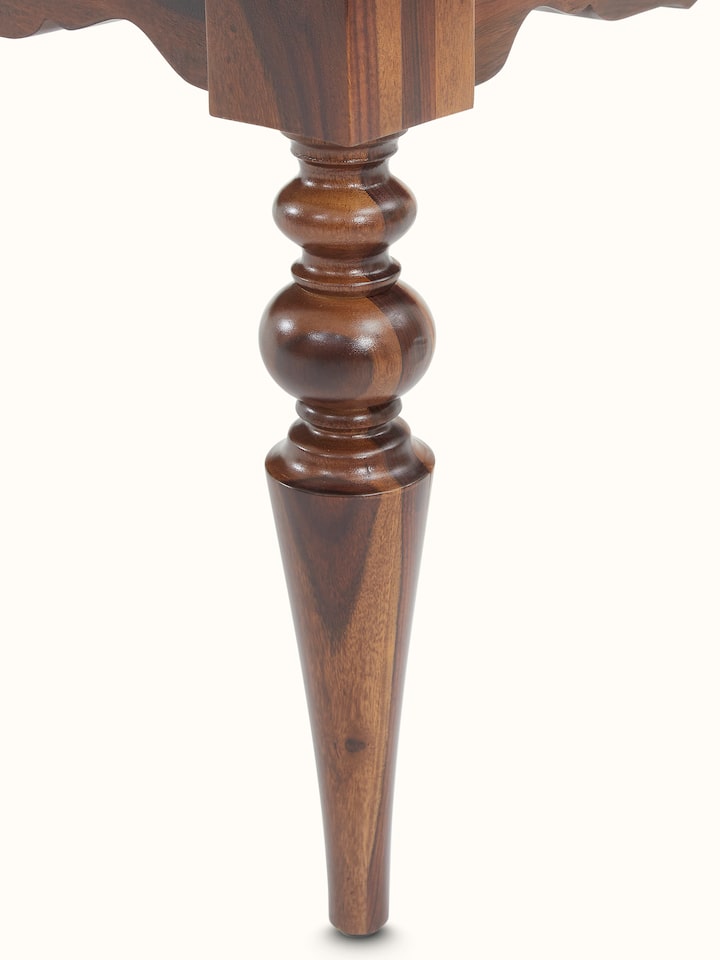 Top view of the Sheesham wood 2-seater bench, highlighting the smooth surface and durable construction.
