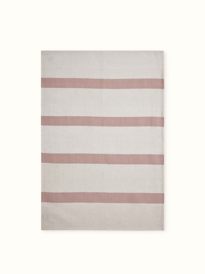 Detailed view of Salya Rose Stripe Cotton Hand Towels highlighting the texture and design.