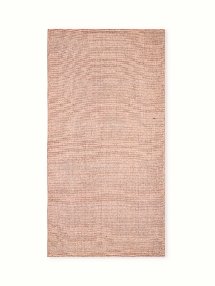 Full view of Shikara Brown Chambray Cotton Bath Towel (M), showcasing the rich brown color and textured fabric.