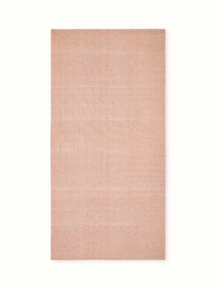 Front view of Shikara Brown Chambray Cotton Bath Towel (L) displaying soft texture and rich brown hue