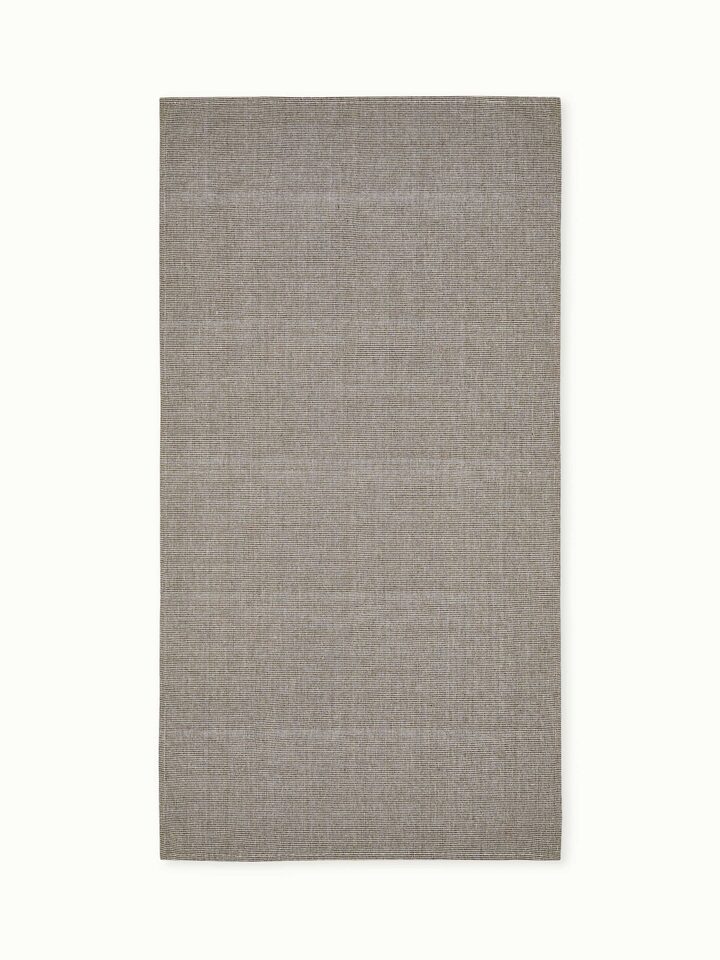 Full view of Shikara green chambray cotton bath towel (M) showcasing its green chambray fabric and size