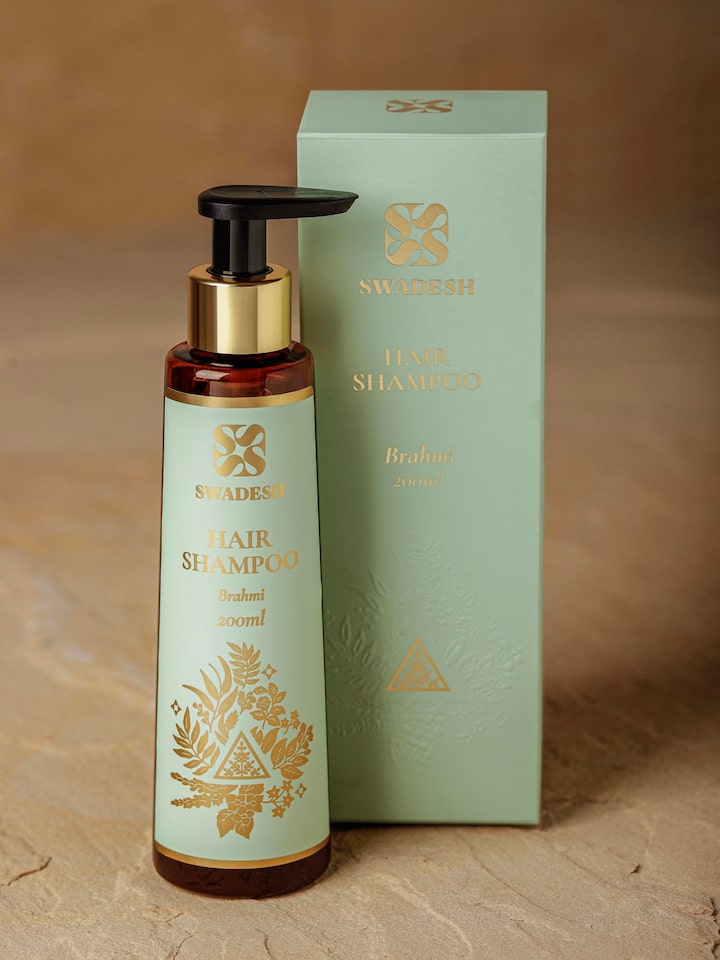 Close-up of Hair Shampoo Brahmi showcasing its rich lather and nourishing formula