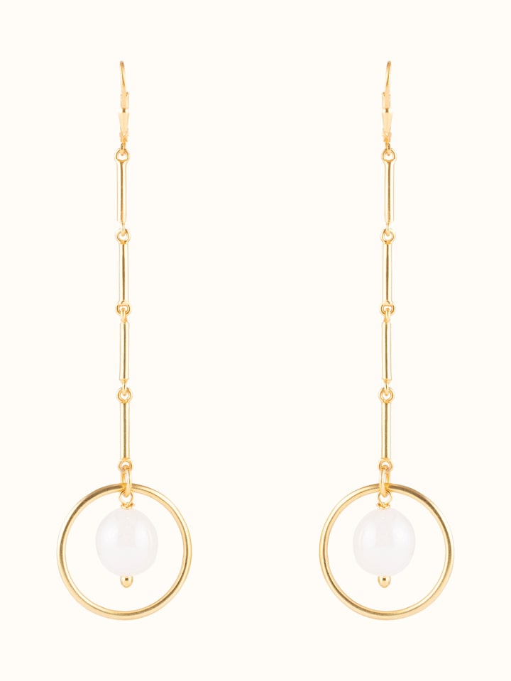 Front view of Silver Flame Glass Drop Earrings showcasing vibrant glass and sleek silver design.