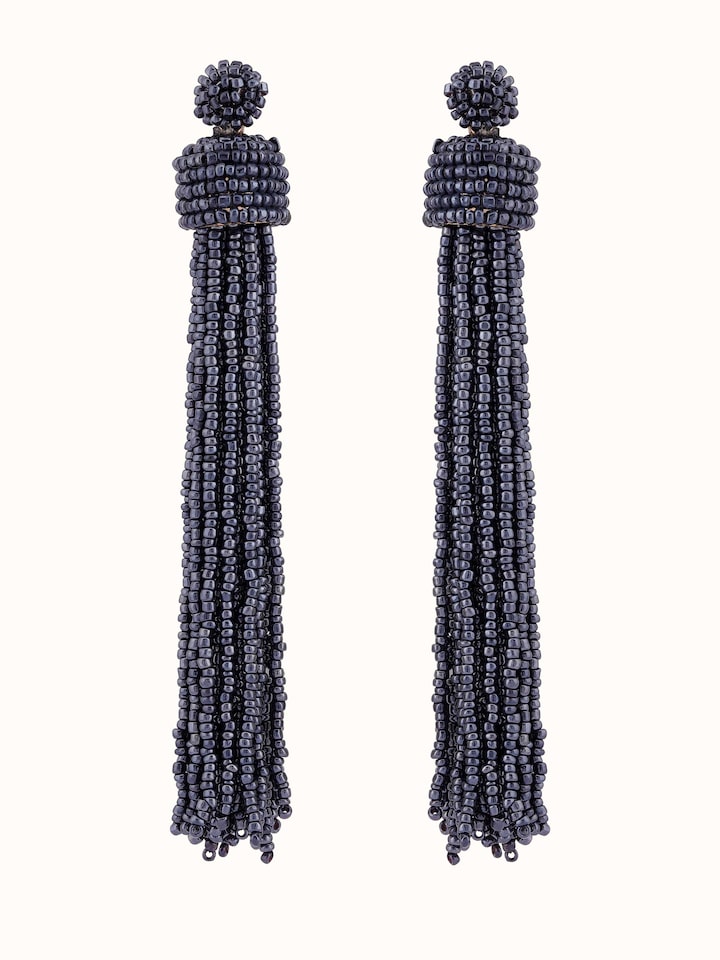 Front view of Handcrafted Drop Earrings featuring unique and artistic design elements.
