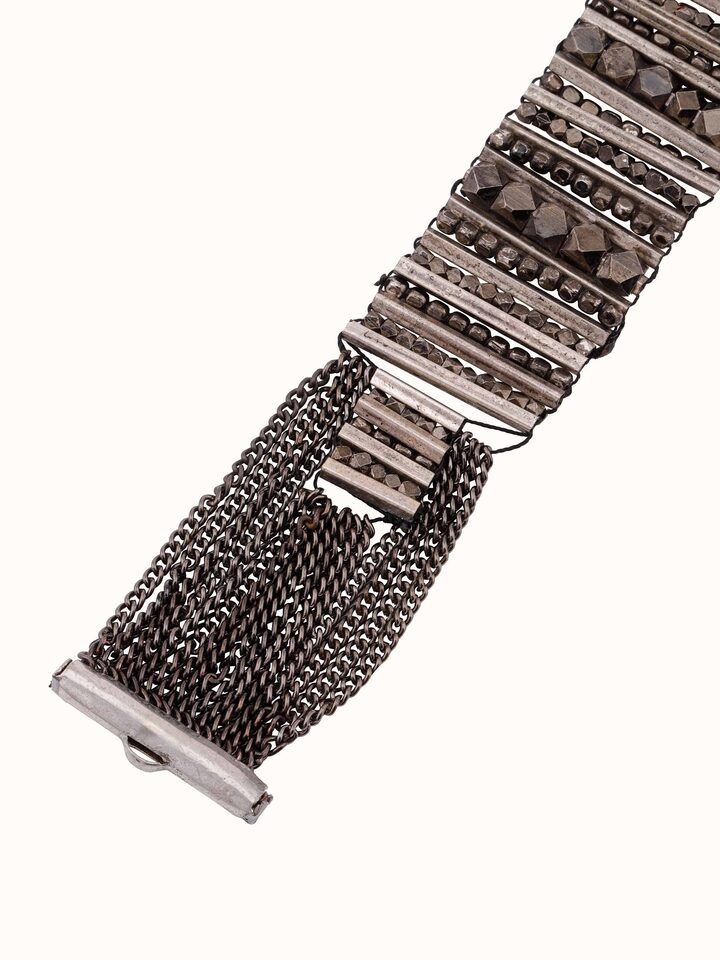 Back view of Handcrafted Flexible Bracelet featuring the secure clasp and flexible design for a perfect fit.