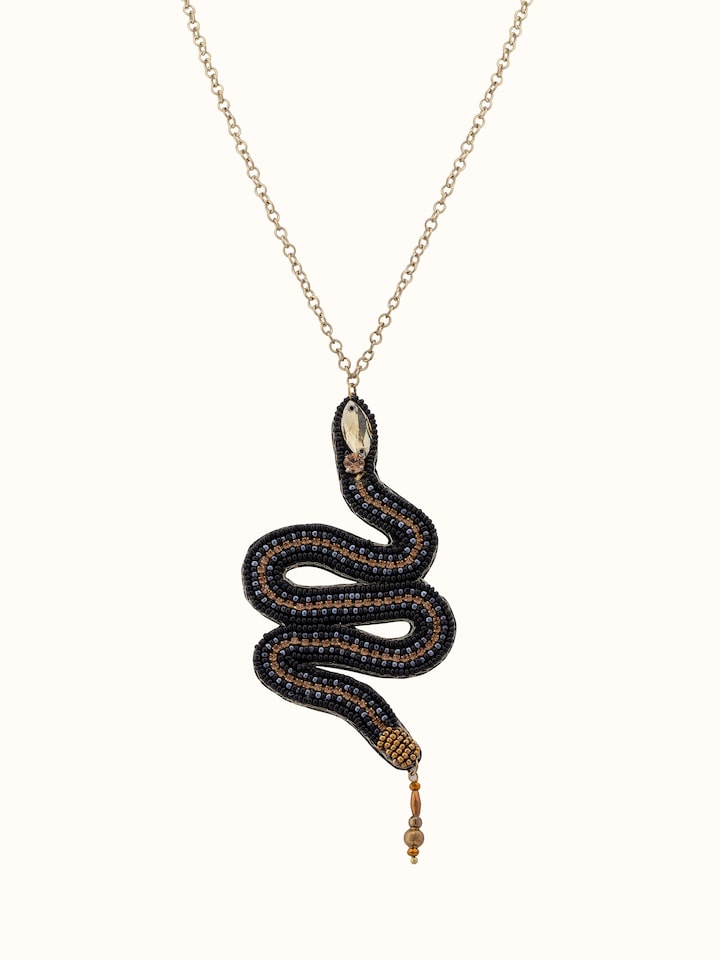 Front view of Handcrafted Long Necklace showcasing elegant design and craftsmanship.