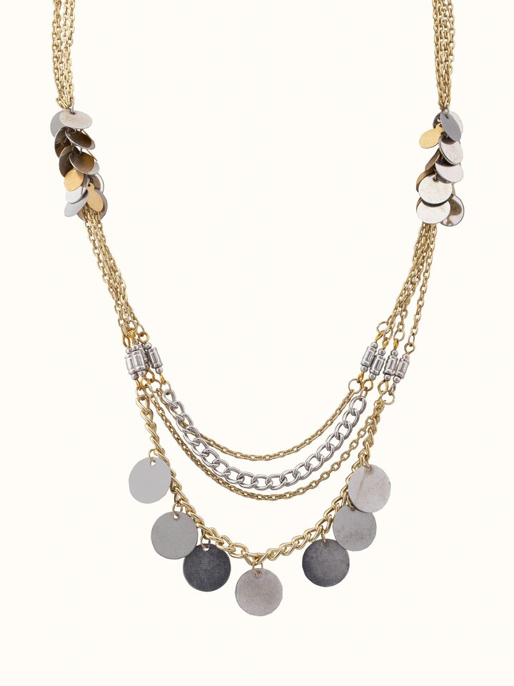 Front view of Handcrafted Long Necklace with a distinctive design and vibrant colors.