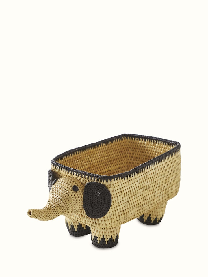 Top view of Sikki Grass Fruit Bowl in white emphasizing the bowl's round shape and texture.