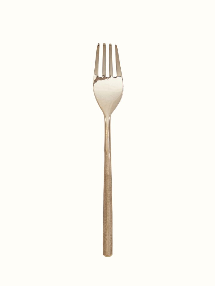 Another angle of Bell Metal Dinner Fork showcasing its elegant design