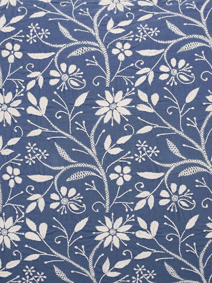 Detail shot of intricate threadwork and soft cotton texture.