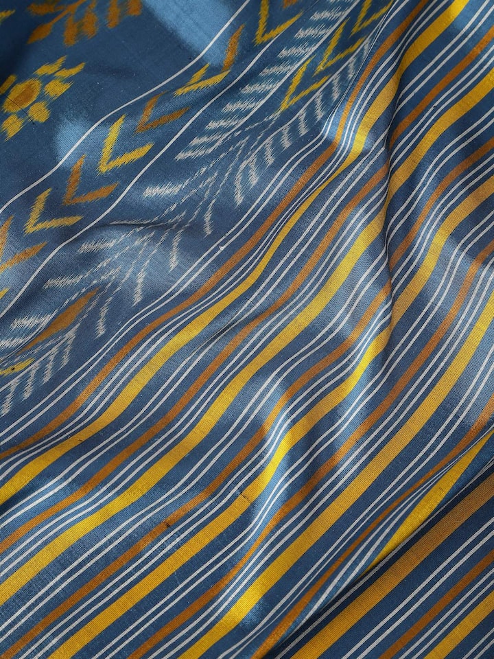 Blue Silk Odisha Ikat Dupatta