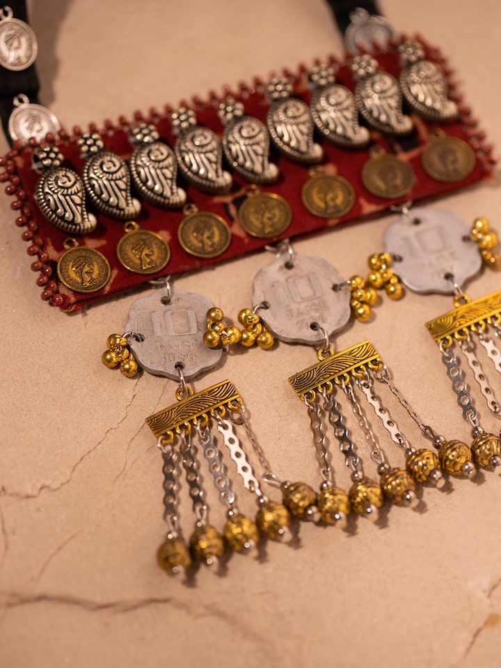 Ajrakh Long Necklace