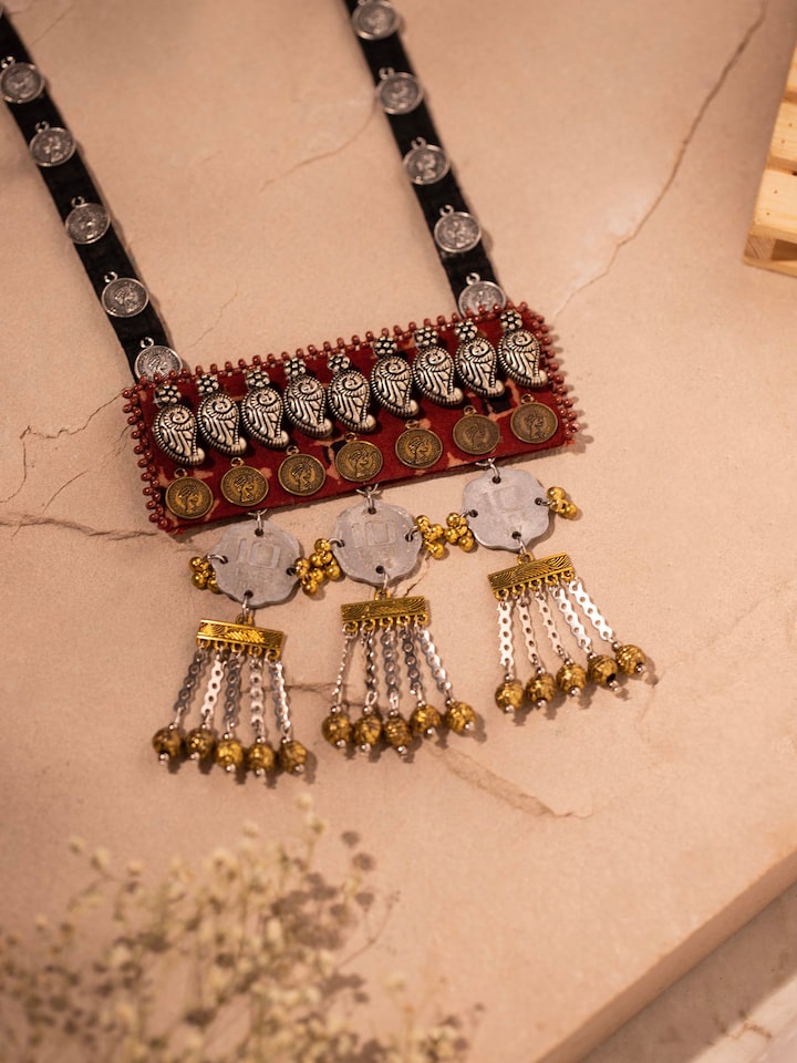 Ajrakh Long Necklace