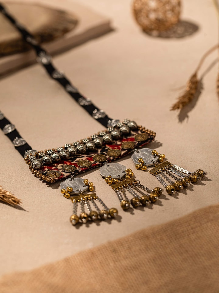 Ajrakh Long Necklace