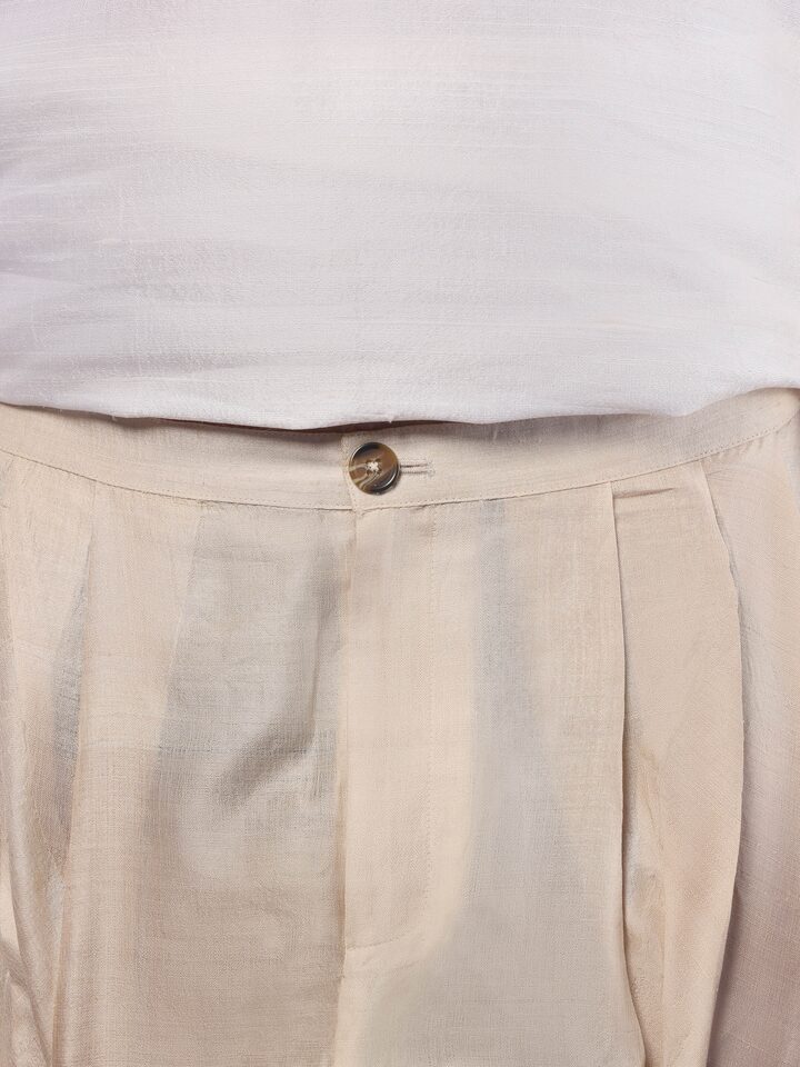 Detail shot focusing on fabric texture and seam finish.