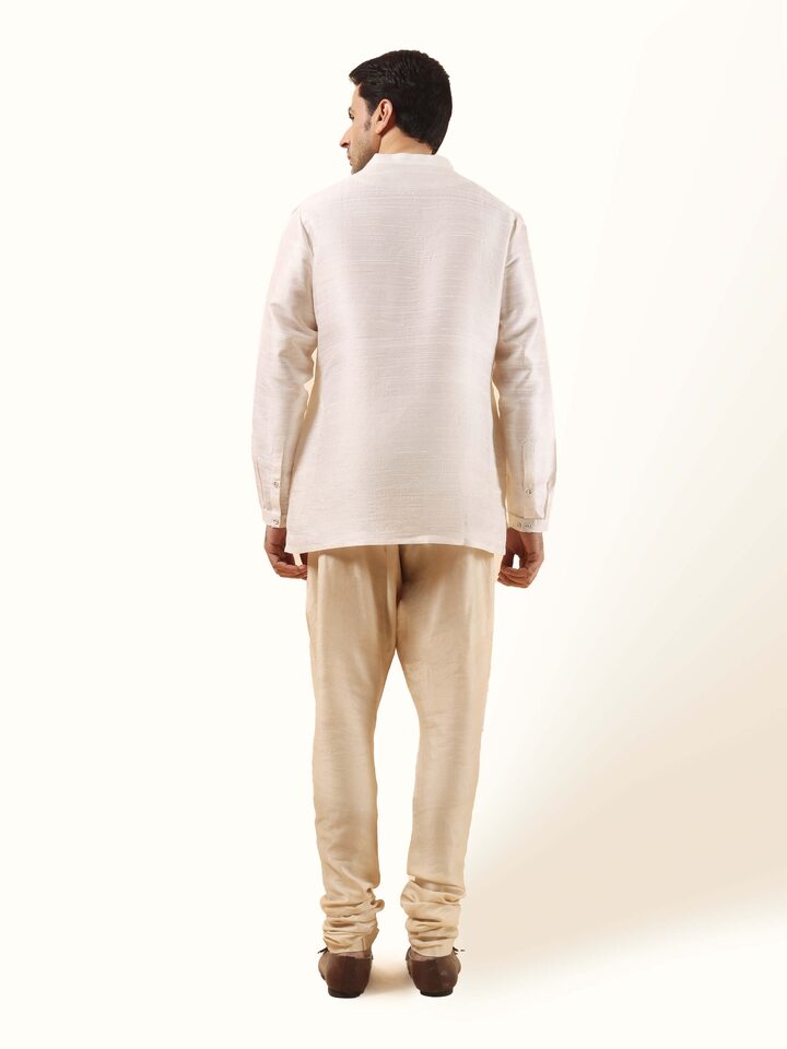 Back view showing full length and simple silhouette of the churidar.
