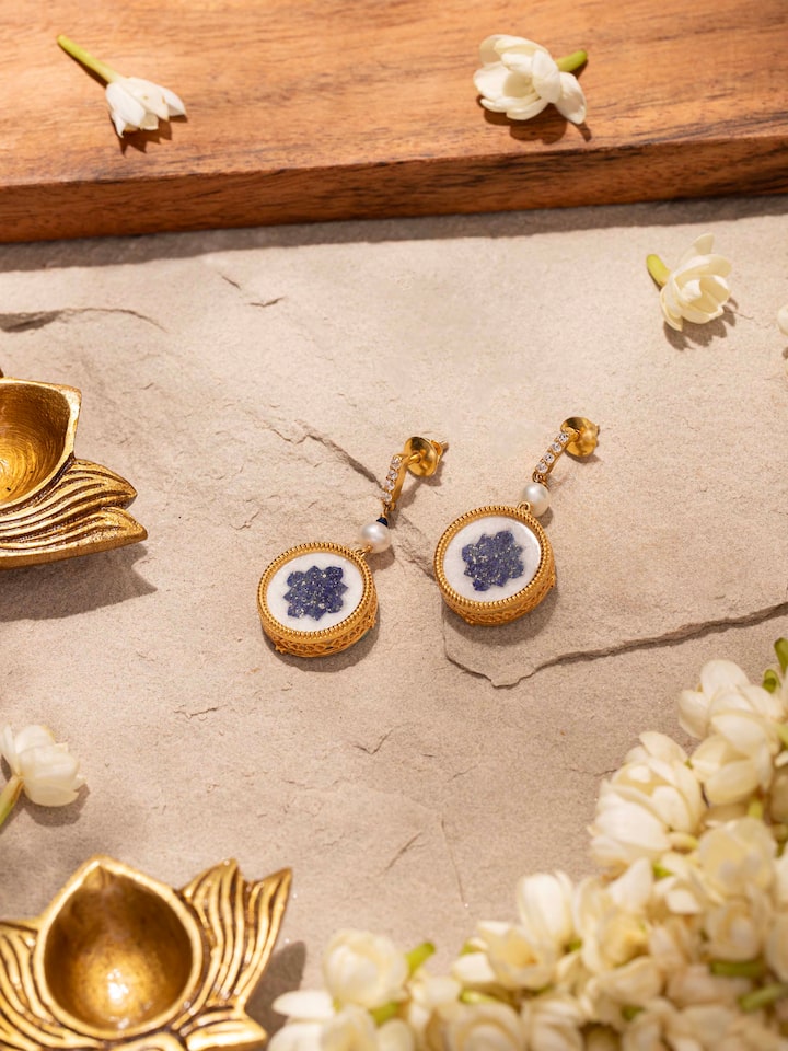Parchinkari Silver Drop Earrings