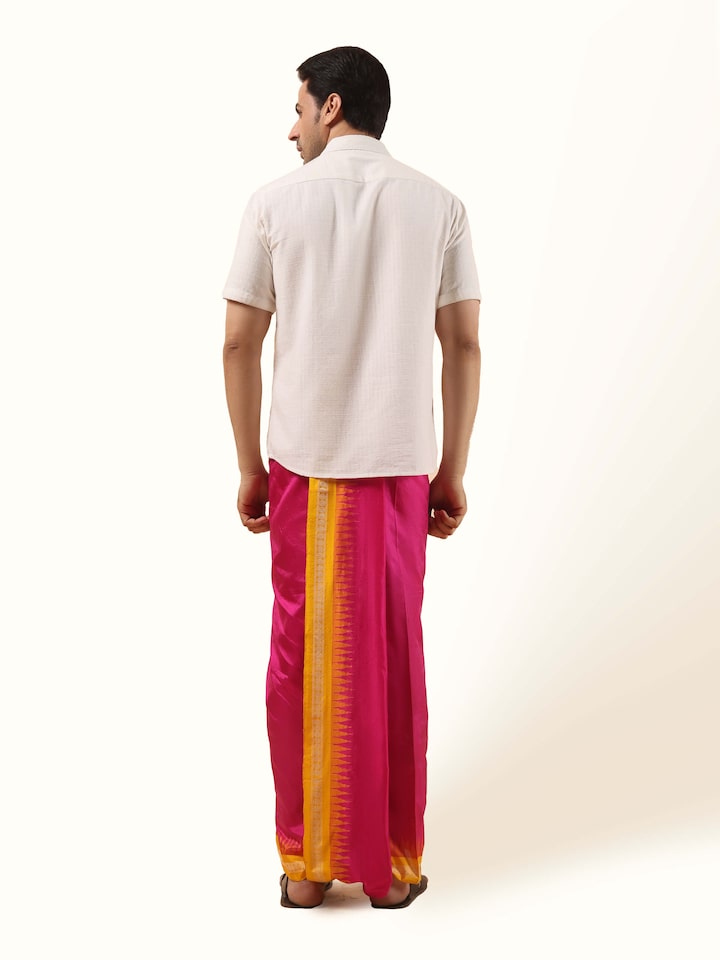 Back view showing the neat finish and adaptable styling options.