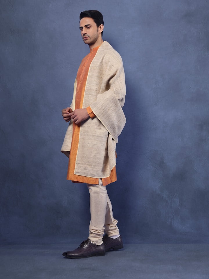 Beige Silk Shawl