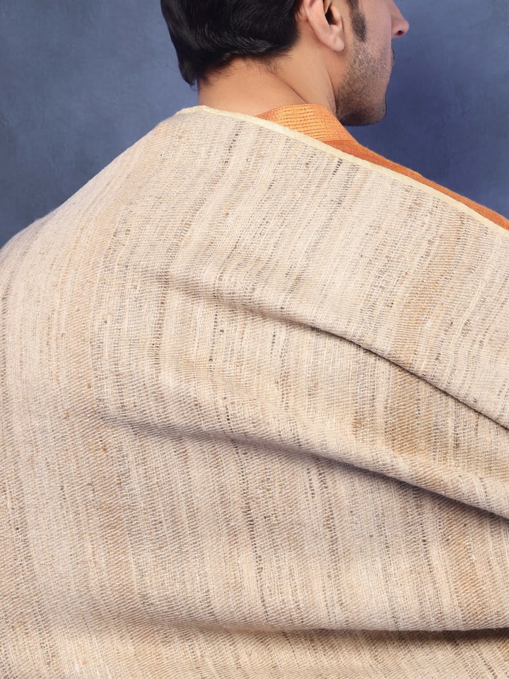 Beige Silk Shawl