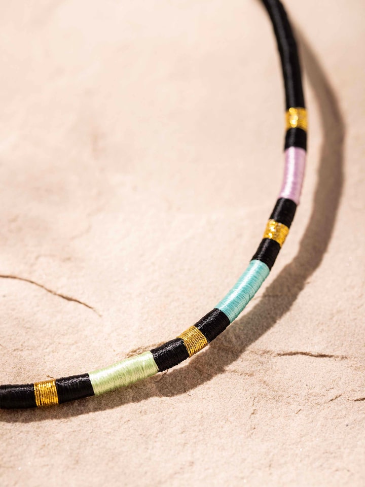 Back view of Patwa Collar Necklace showing the clasp and overall collar design.