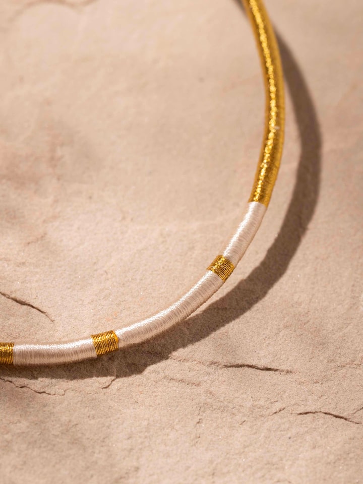 Detailed view of Patwa Collar Necklace highlighting its exquisite design and fine craftsmanship
