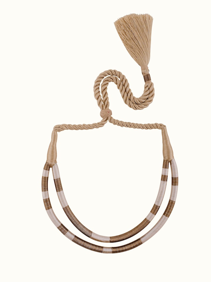 Front view of Patwa collar necklace showcasing its traditional design and intricate beadwork