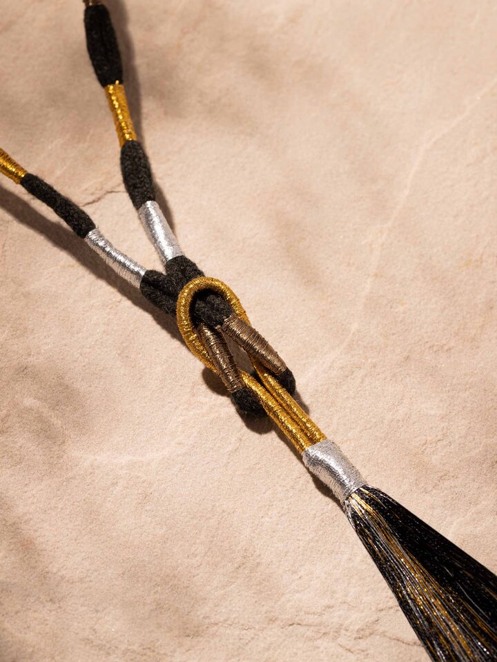 Back view of Patwa Long Necklace highlighting clasp and design details.