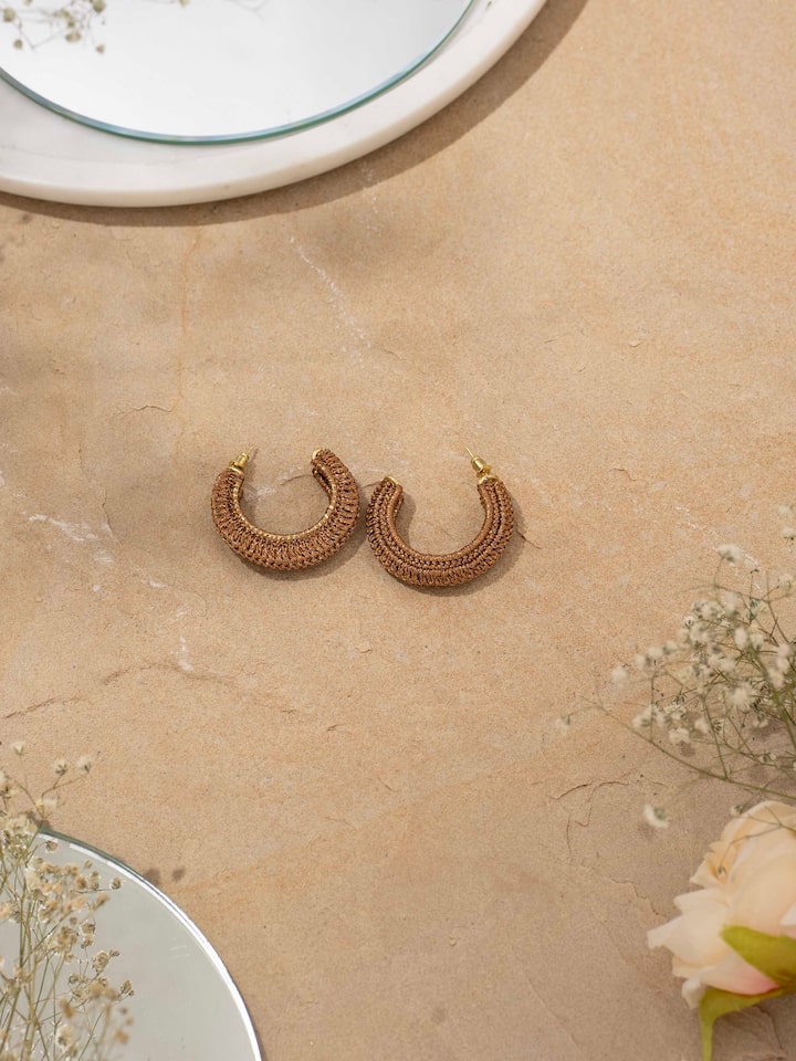 Zari Patwa Hoop Earrings