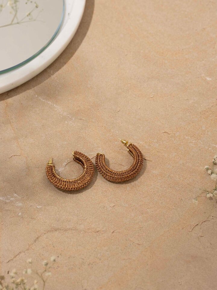 Zari Patwa Hoop Earrings