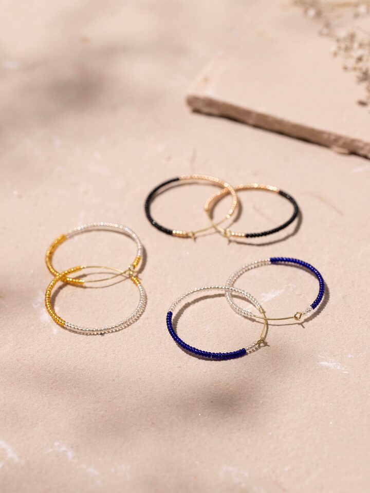 Detailed image of handcrafted earrings highlighting high-quality craftsmanship