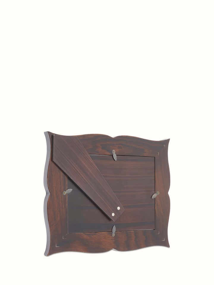 Detailed view of Tarkashi Sheesham Wood & Brass Photo Frames focusing on materials