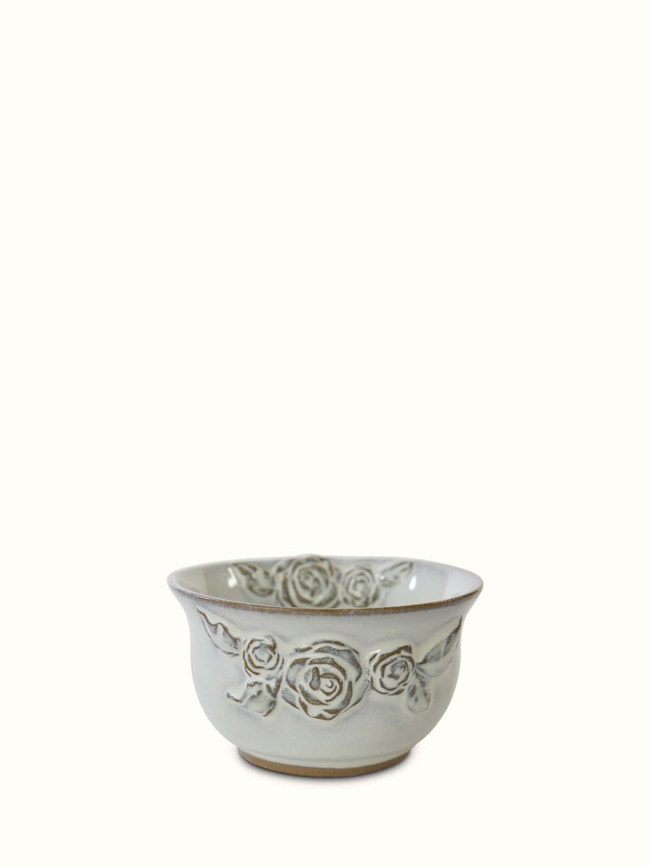 Top view of Matte Studio Pottery Ceramic Dinner Bowl displaying its smooth surface and subtle color.