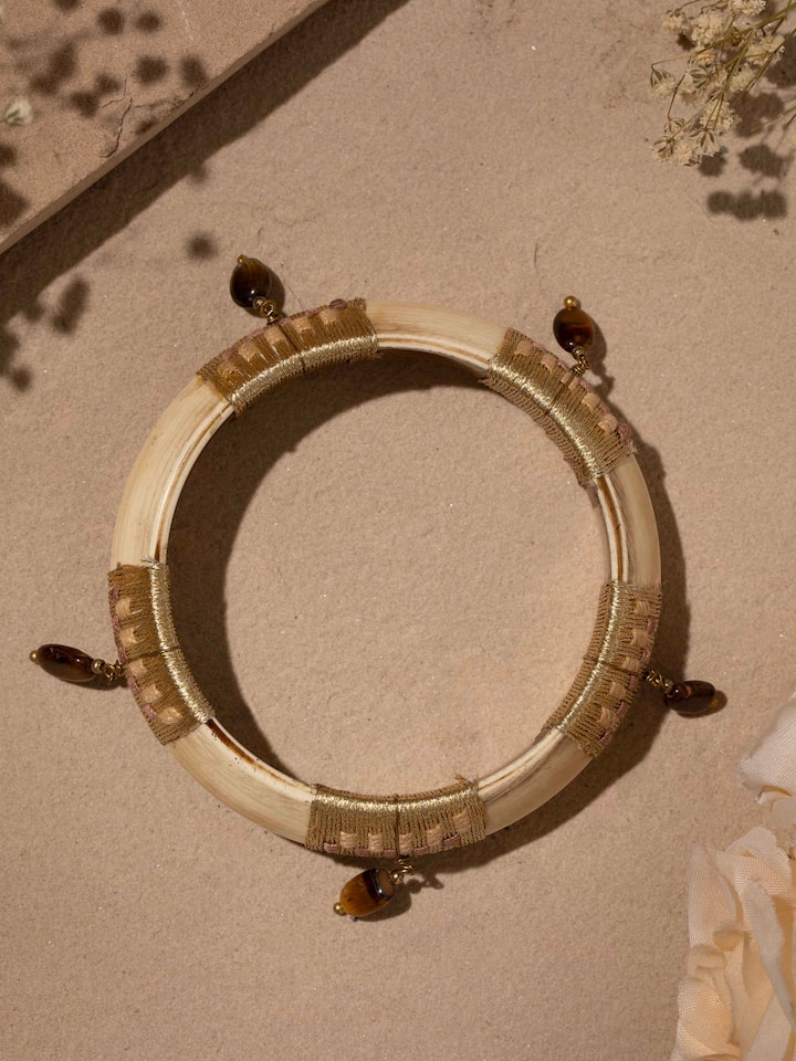 Close-up view of Handcrafted Flexible Bracelet showcasing detailed craftsmanship and flexible design.