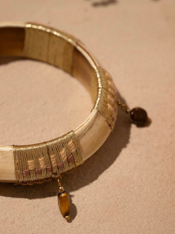 Back view of Handcrafted Flexible Bracelet highlighting the bracelet’s clasp and overall design.