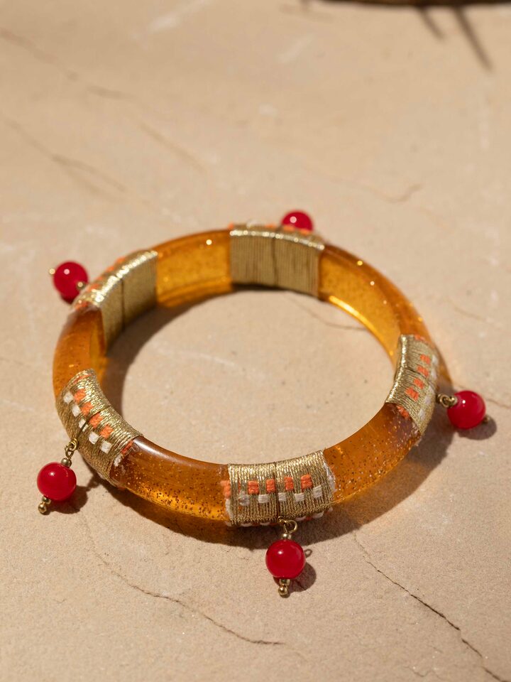 Detailed view of Handcrafted Flexible Bracelet emphasizing the craftsmanship and flexible design.