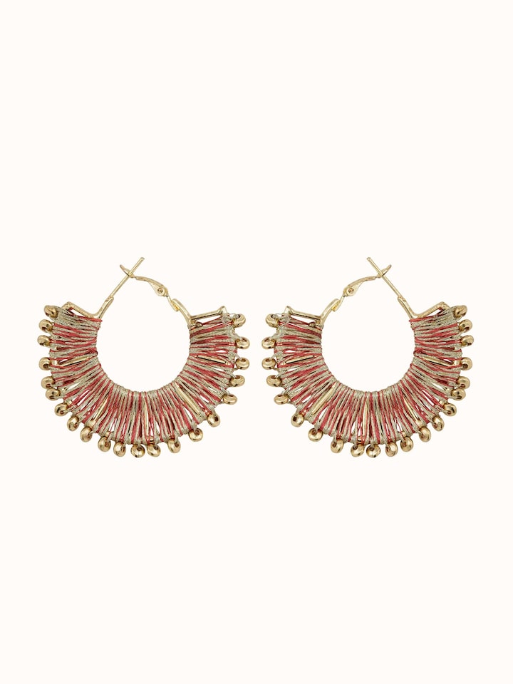 Front view of Handcrafted Hoop Earrings featuring elegant hoop design and detail.