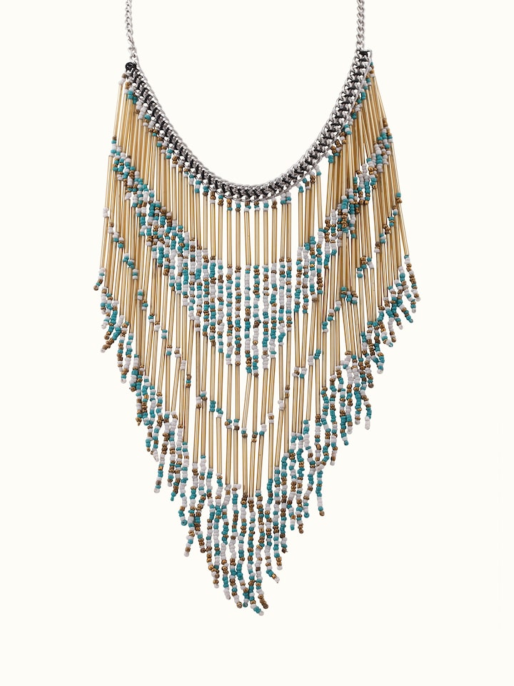 Front view of Handcrafted Long Necklace with intricate design and craftsmanship.